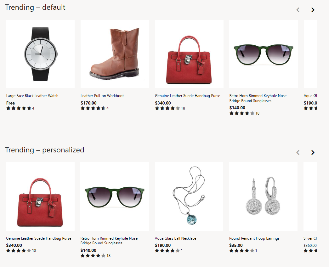 Skærmbillede af anvendelse af tilpasning.