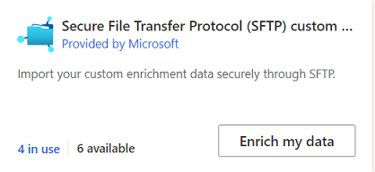 Brugerdefineret SFTP-importfelt.