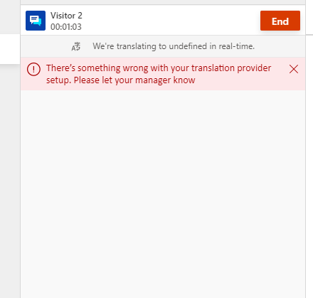 translateMessage fejlmeddelelse.