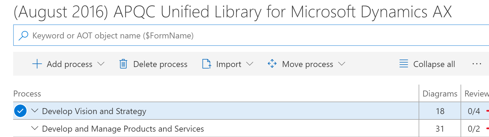 Screenshot of Select import.
