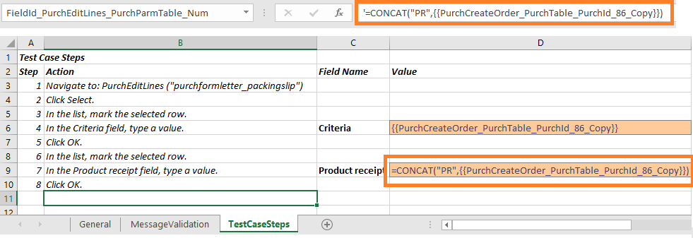Screenshot of creating a formula in Excel with single quote prefix.