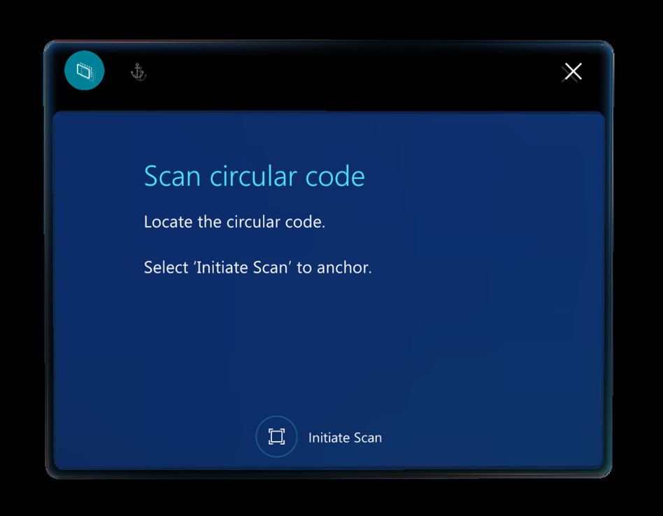 Start knappen Scan på siden Scan Cirkulær tegntabel.
