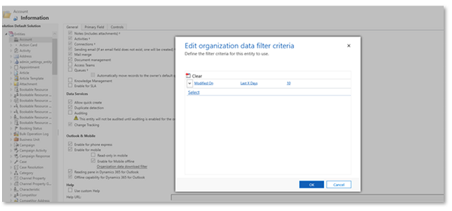 Rediger organisationsdatafilter Rediger organisationsdatafilter.