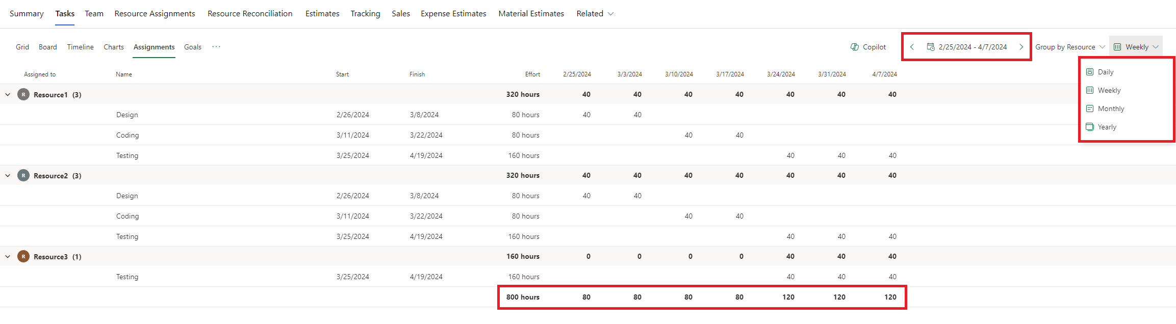 Skærmbillede af de nye kontrolelementer, der er tilgængelige i konturformularen.