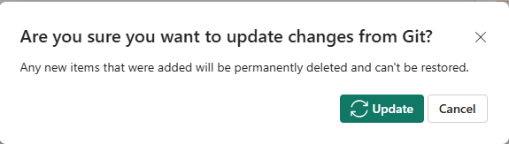 Skærmbillede af bekræftelsesdialog.