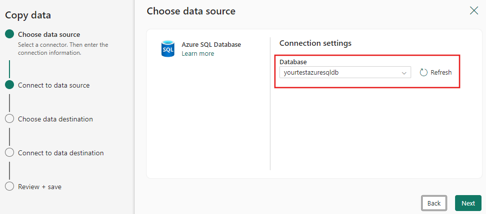 Skærmbillede der viser, hvor du kan opdatere dine forbindelsesoplysninger.
