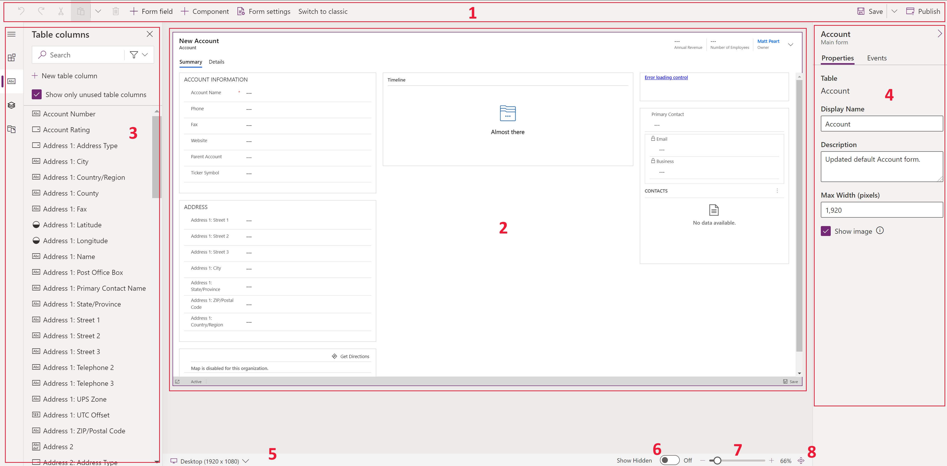 Layout af formular designer.