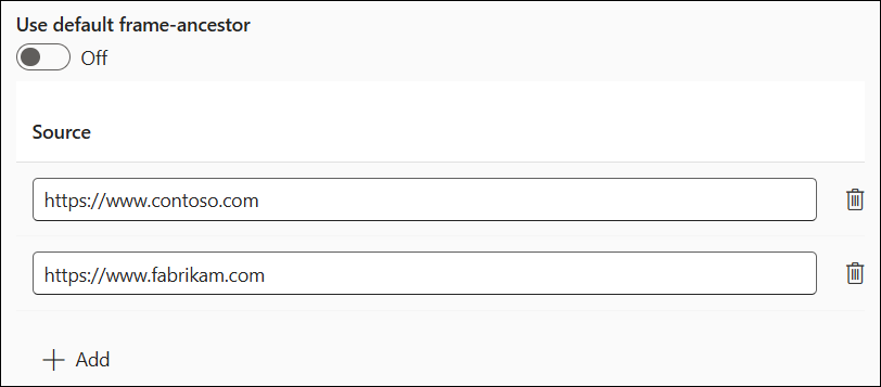 Indstilling af brugerdefinerede CSP-direktiver.