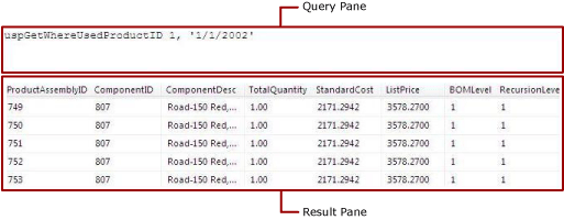 Stored procedure in text-based query designer Stored procedure in text-based query designer