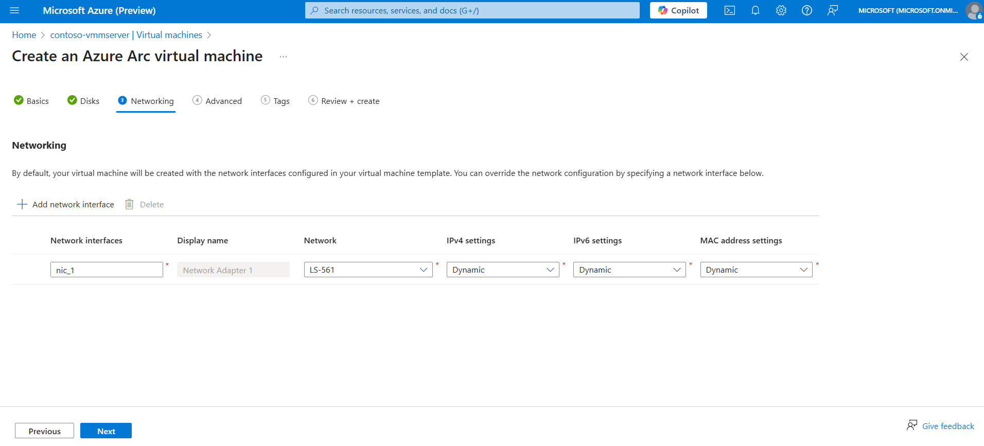 Screenshot des Bildschirms mit der Registerkarte „Netzwerk”.