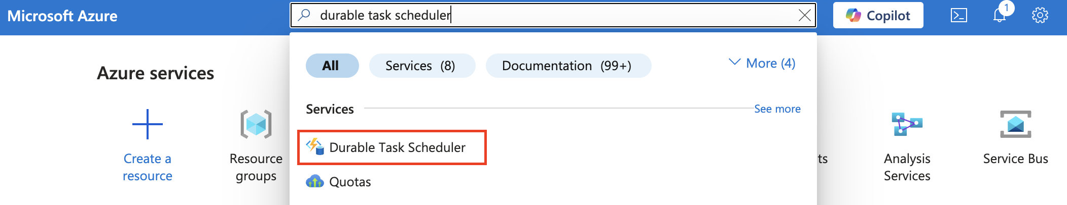 Screenshot der Suche nach dem 