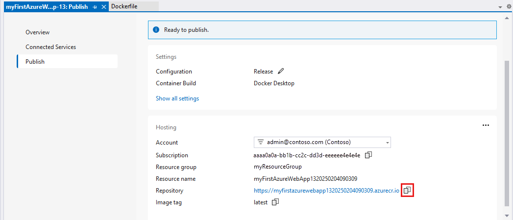 Screenshot: Hervorgehobener Repositoryname