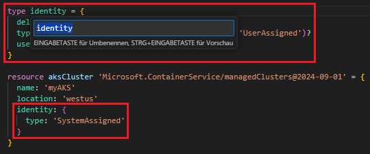 Screenshot der Extraktion von benutzerdefinierten Datentypen.