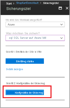 Der Screenshot zeigt die Auswahl von 