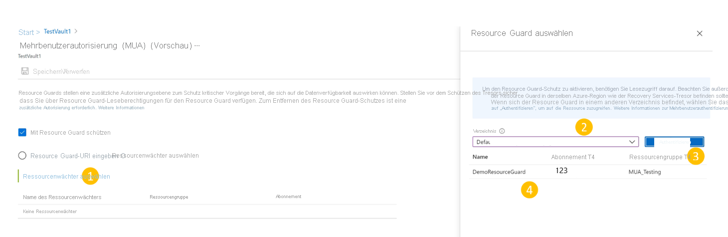 Screenshot: Multi-User-Autorisierung.