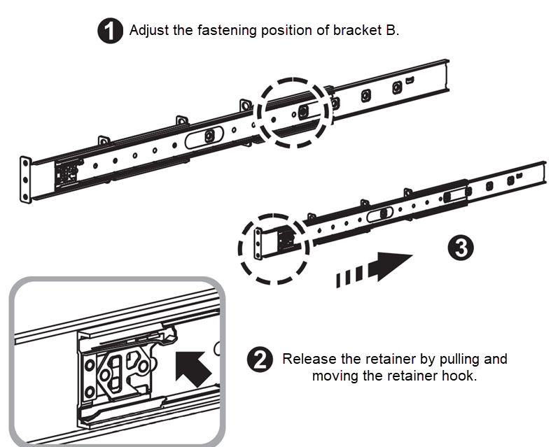 Passen Sie die Position der Halterung&nbsp;B an.