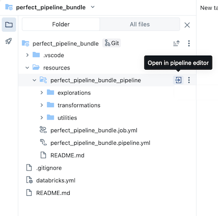 Pipeline-Editor öffnen