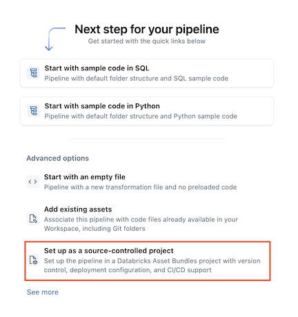 Neue quellcodegesteuerte Pipeline