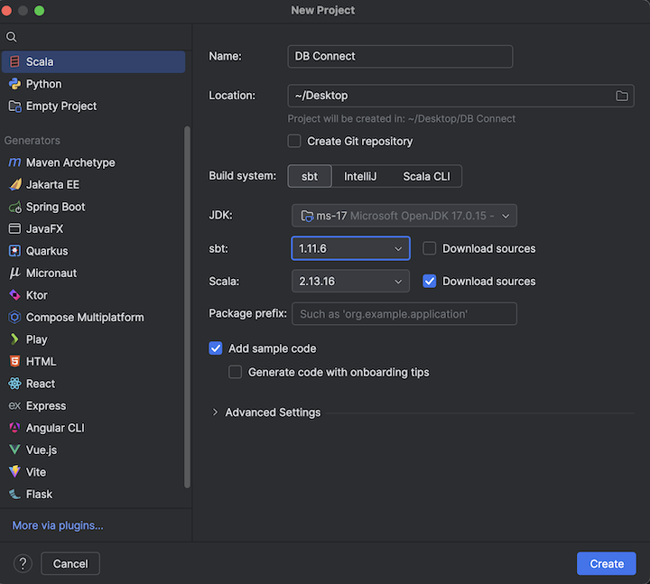 Erstellen des IntelliJ IDEA-Projekts