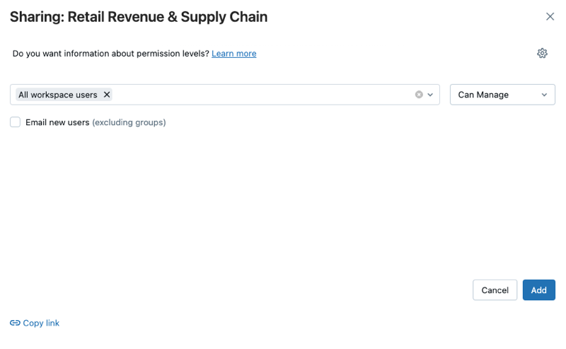 Dashboard-Berechtigungen teilen