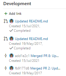 Screenshot, das das Entwicklungssteuerelement zeigt.
