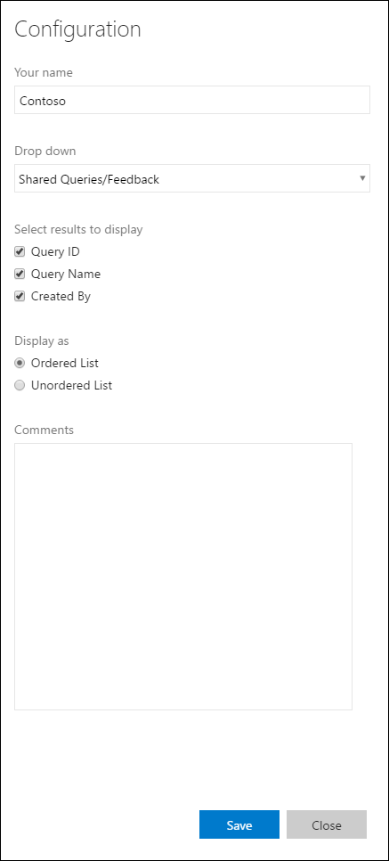 Beispiel für widget-Konfiguration