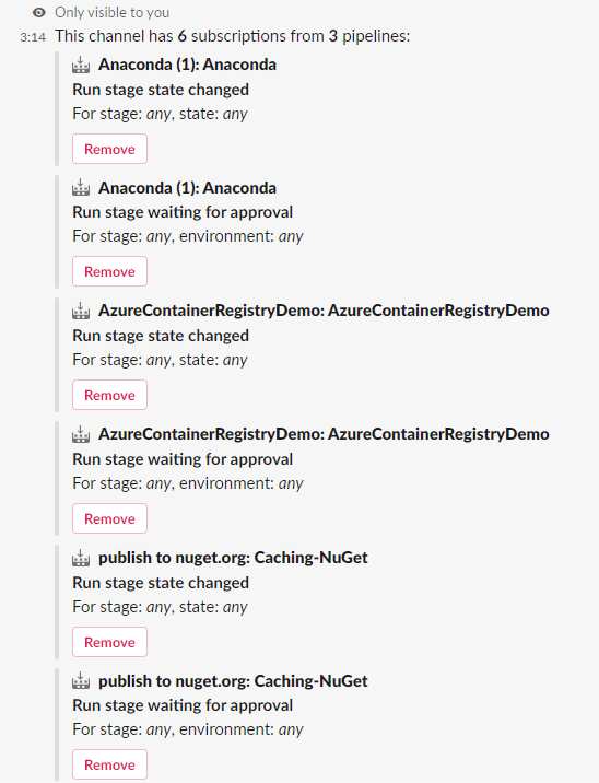 Screenshot einer Liste von Abonnements.