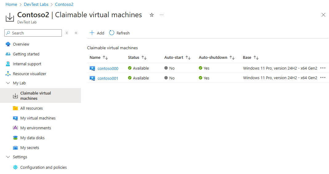 Screenshot der Statusseite zur Erstellung der Lab-VM.