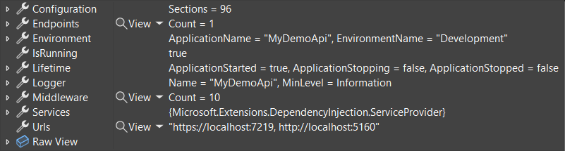 Hilfreiche Debuggeranzeige des WebApplication-Typs in .NET&nbsp;8.