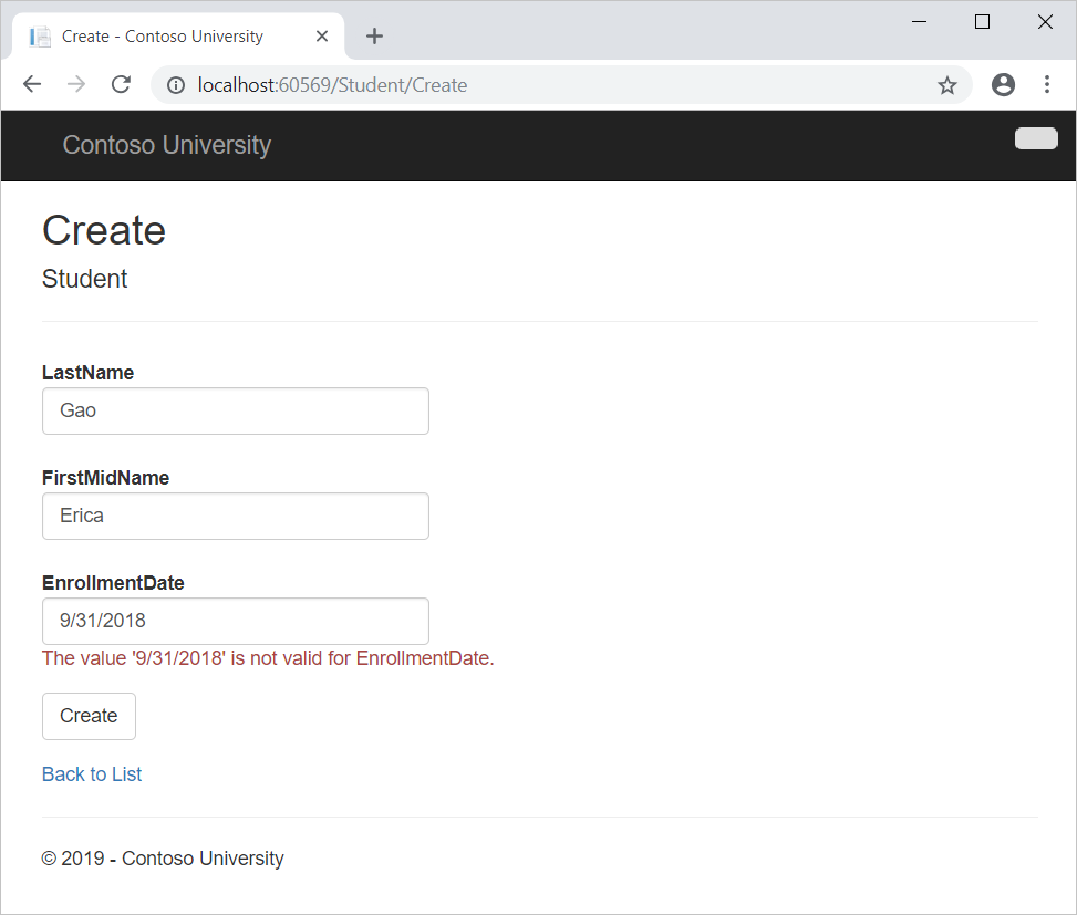 Screenshot der Seite