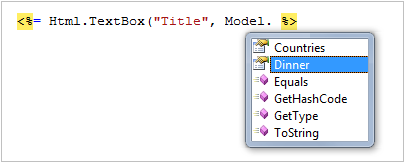 Screenshot des Code-Editor-Fensters mit einer Dropdownliste und dem mit einem blauen Rechteck hervorgehobenen Listenelement 