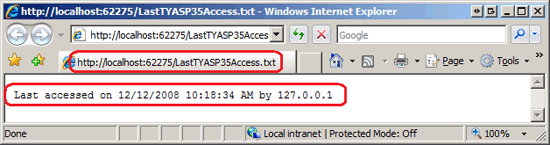 Die Textdatei enthält das letzte Datum und die Uhrzeit des Besuchs der Buchüberprüfung.<