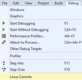 Screenshot der Menüoption 