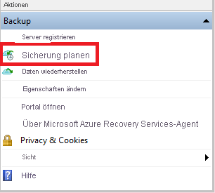 Screenshot der Option 