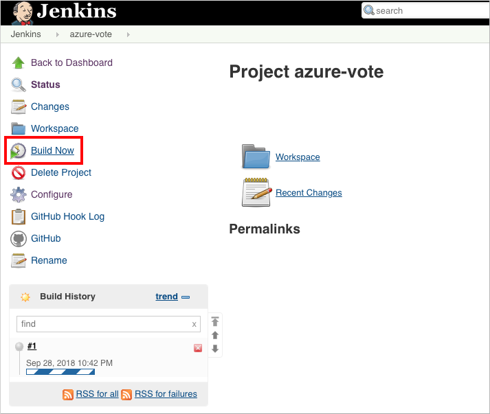 Jenkins-Testaufbau