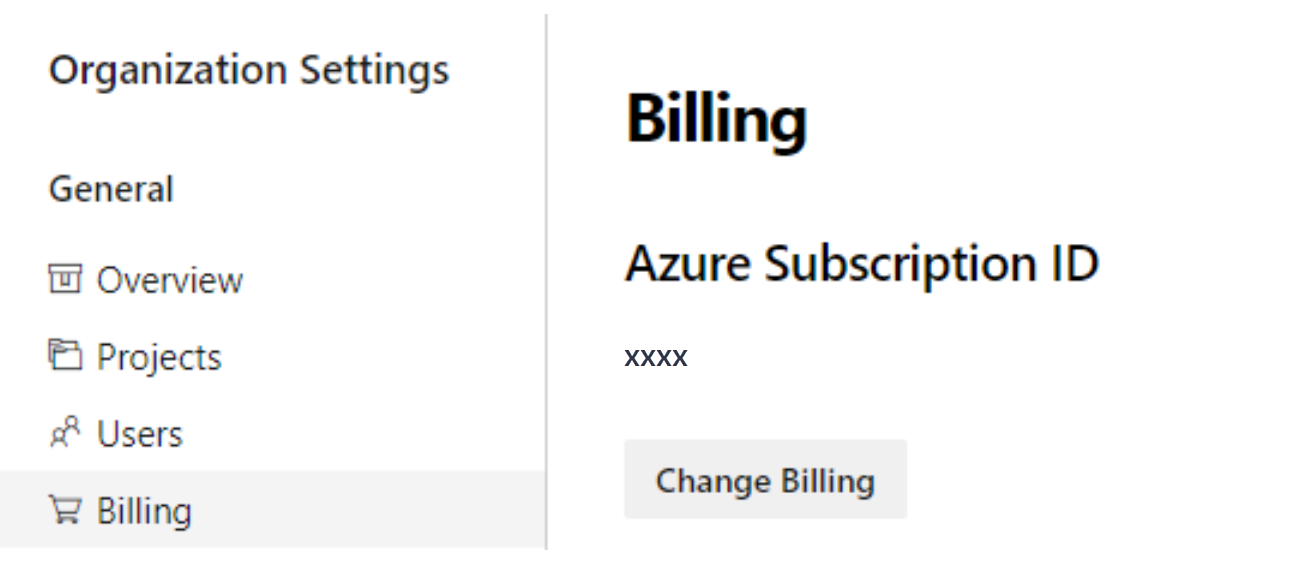 Azure-Abonnement-ID für die Abrechnung.