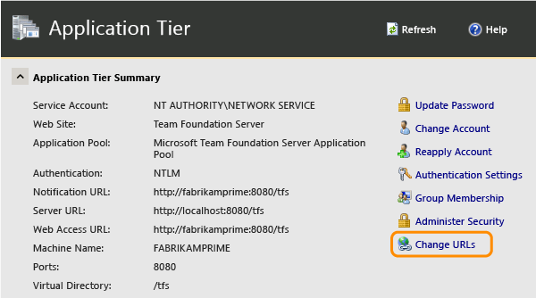 Der neue Server verwendet weiterhin die alten URL-Informationen.