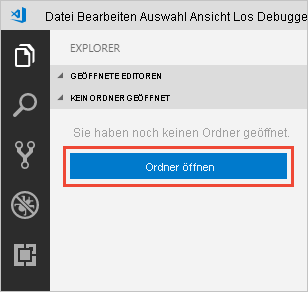 Ordner in Visual Studio Code öffnen
