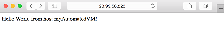 Screenshot der ausgeführten NGINX-Website.