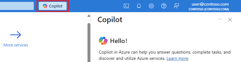 <Screenshot des Copilot-Symbols im Azure-Portal.>