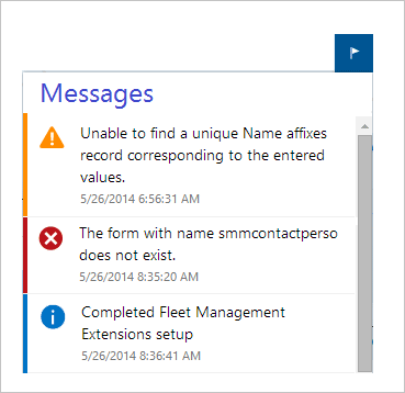 Messages the in Action center.