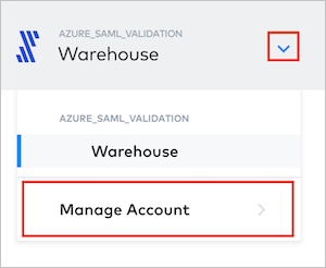 Screenshot: Menüoption „Manage Account“ (Konto verwalten)