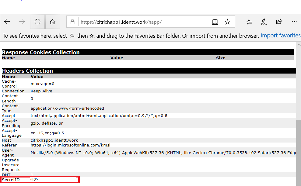 Citrix&nbsp;ADC-Konfiguration: Headerauflistung unter der URL