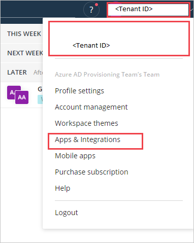 Screenshot von Apps & Integrationen.