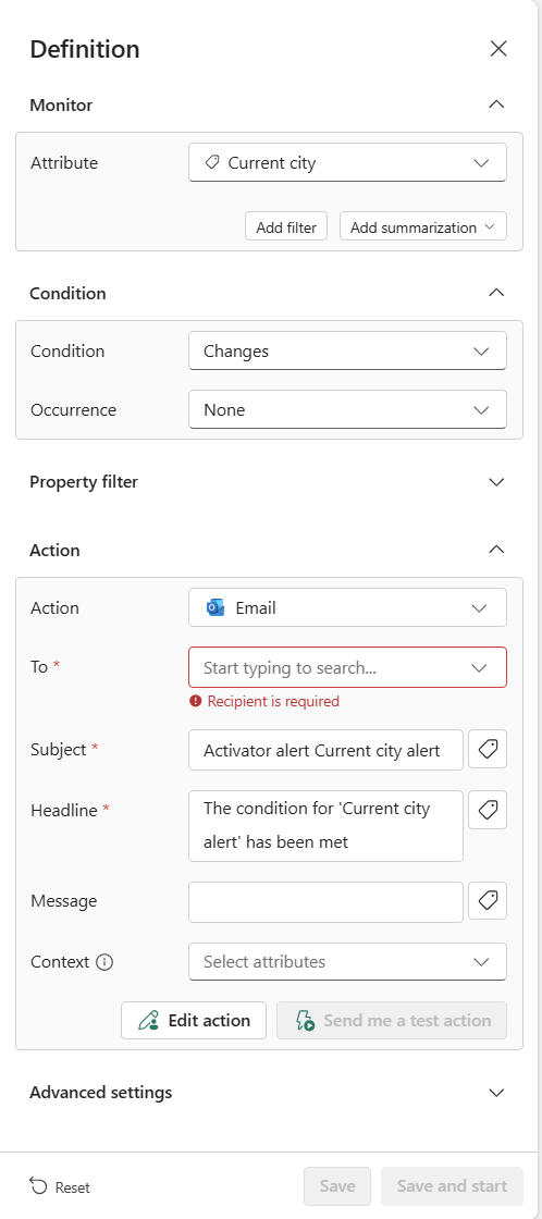 Screenshot des Bereichs 