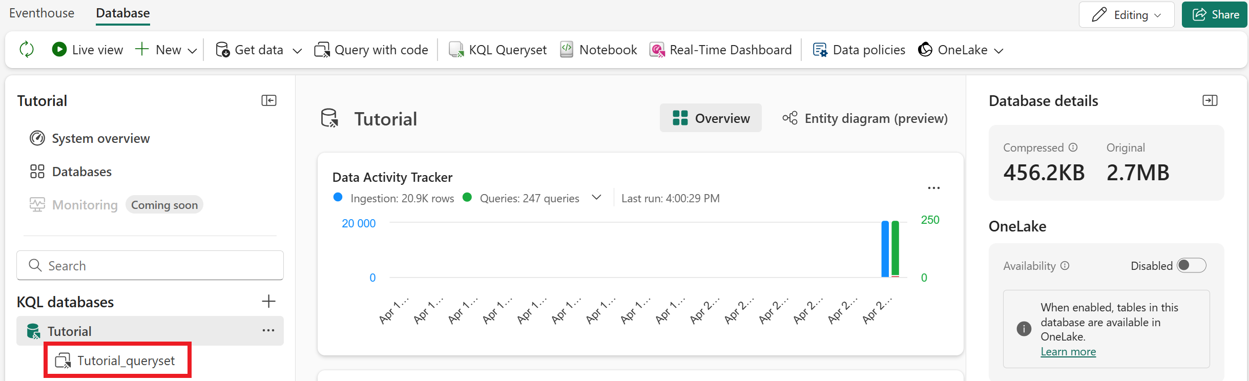 Screenshot des Öffnens des Abfrage-Editors.
