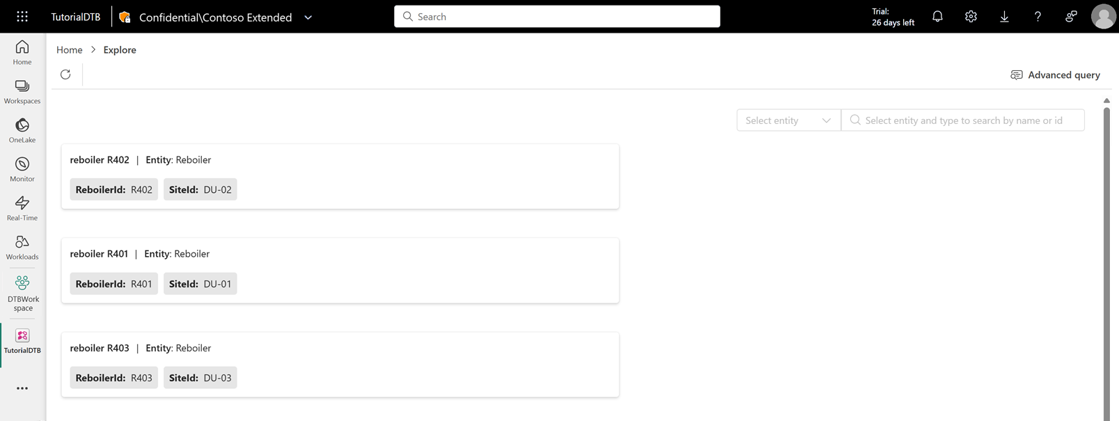 Screenshot der Ansichtsauswahl.