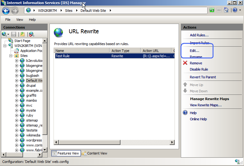 Screenshot der I S-Manager-Seite. Im Bereich 