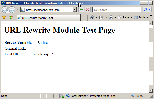 Screenshot des Zugriffs auf die Artikelseite über den Webbrowser.