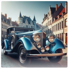 Bild von Copilot von einem Bentely 4 Auto aus dem Jahr 1934.